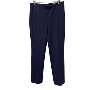 Chico’s Fabulously Slimming Pants Navy Blue Size 6 Short Ponte Knit Slim NWT